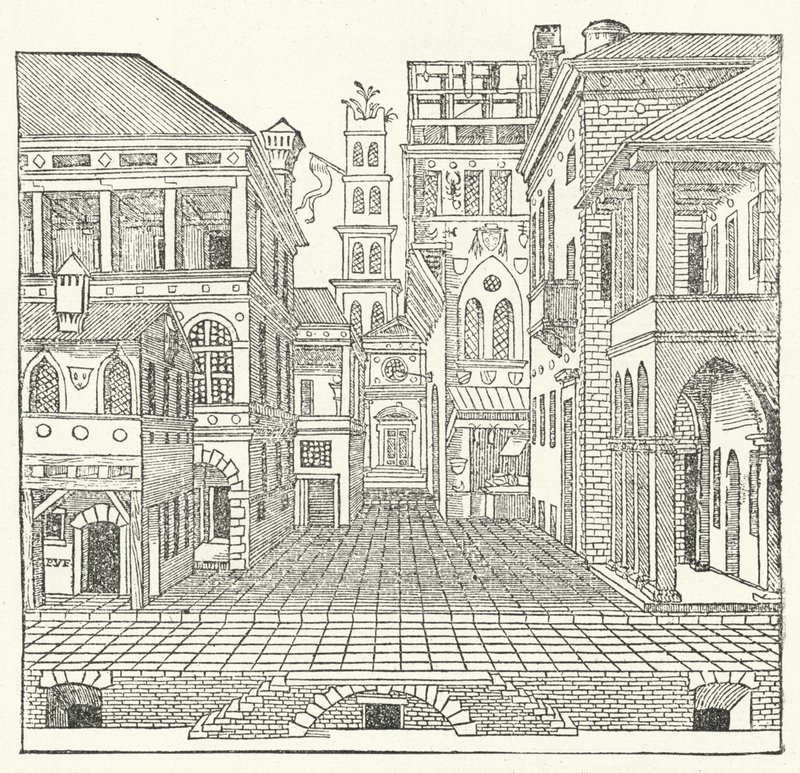 Décor de scène par l