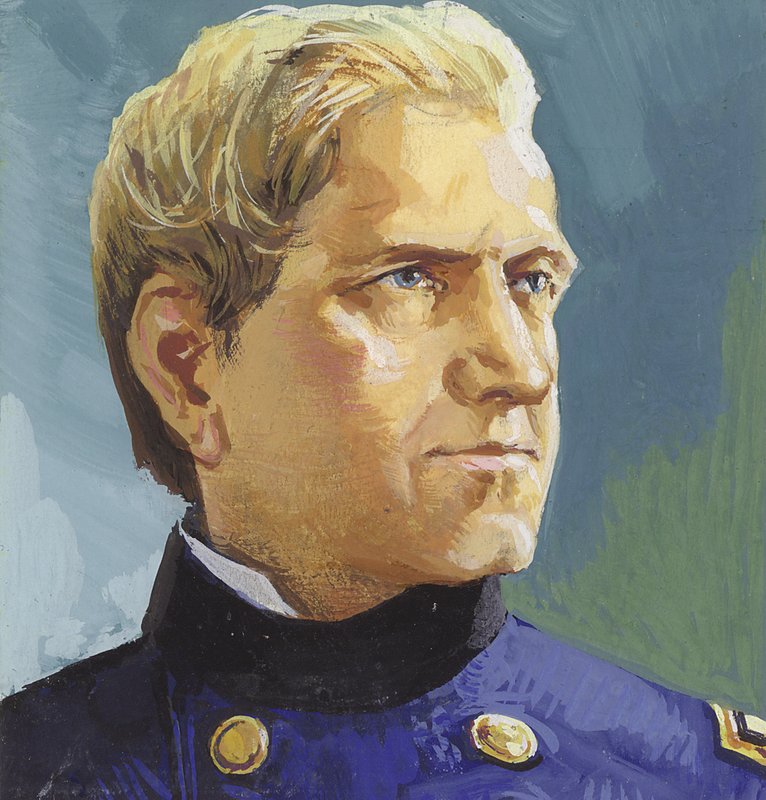 Général Edward Canby (gouache sur papier) - Severino Baraldi