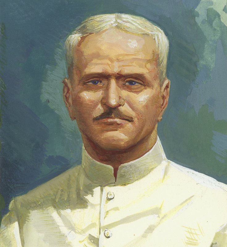 George Washington Goethals (gouache sur papier) - Severino Baraldi