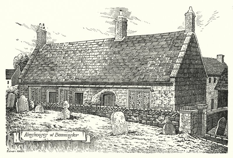 Hospices à Beaminster (gravure) - Sidney Heath