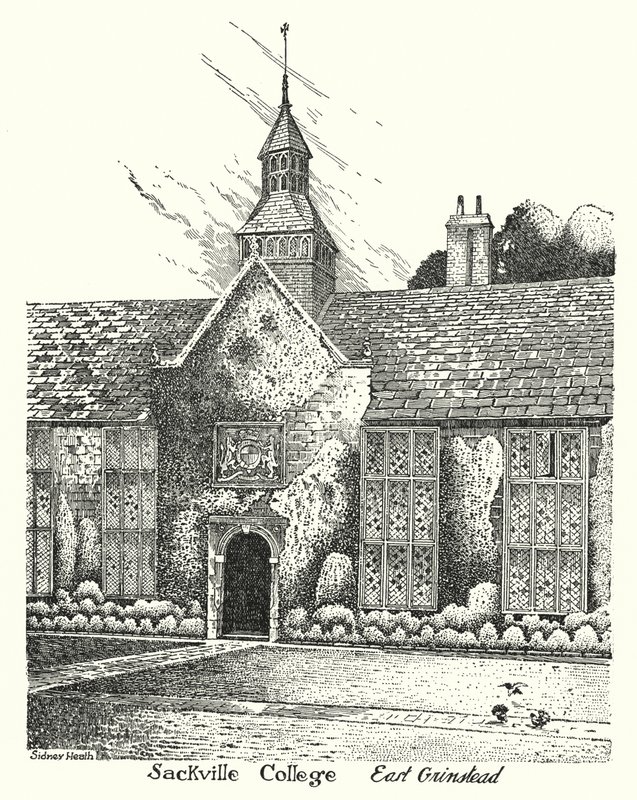 Sackville College, East Grinstead (gravure) - Sidney Heath