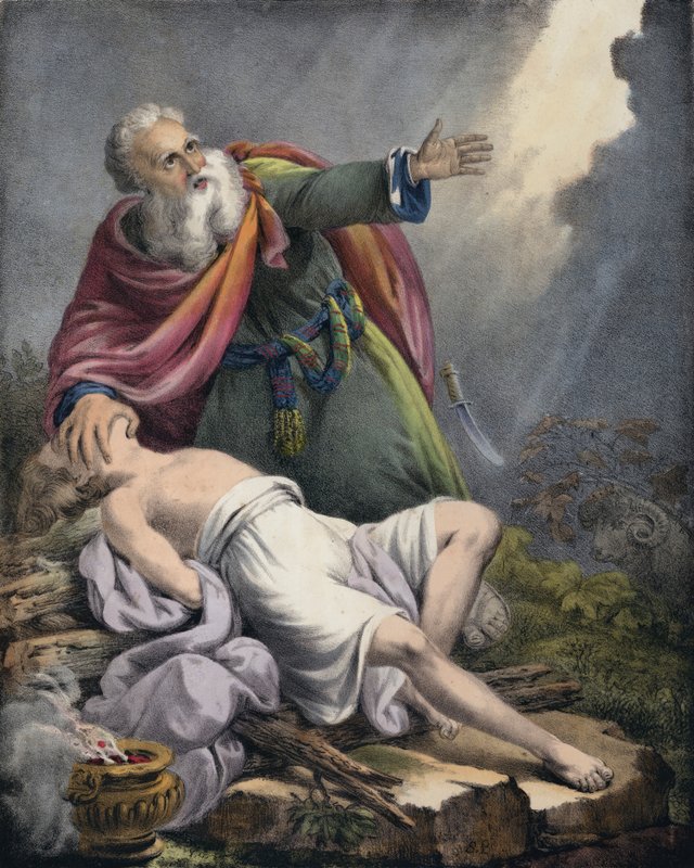 Abraham offrant son fils Isaac - Siegfried Detler Bendixen