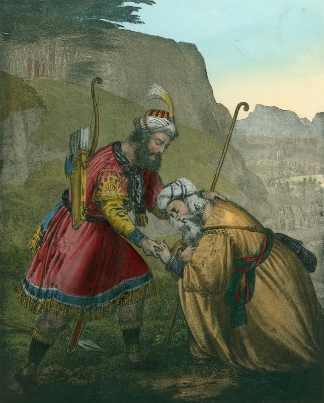 La réconciliation de Jacob avec son frère Ésaü - Siegfried Detler Bendixen