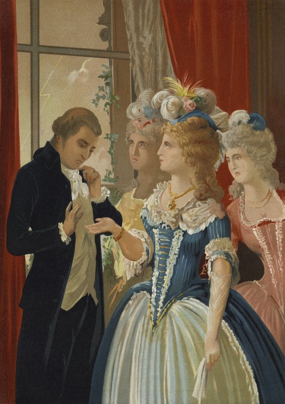 Alessandro Cagliostro et Marie-Antoinette au Petit Trianon, Versailles - Spanish School