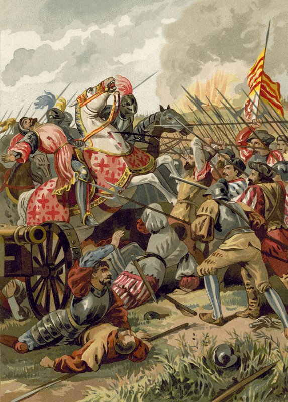 Bataille de Cerignola, Italie, 1503 - Spanish School