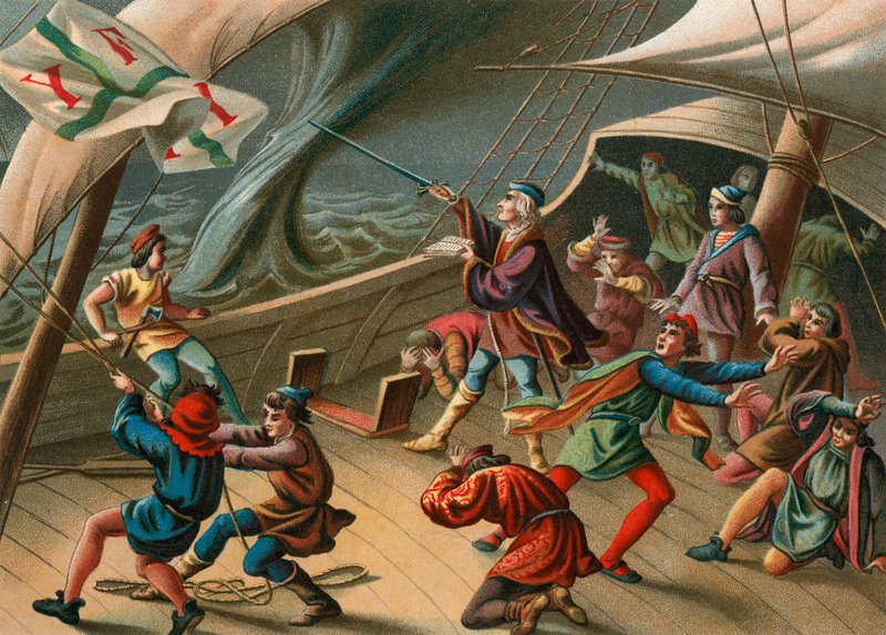 Colomb calme une trombe marine - Spanish School