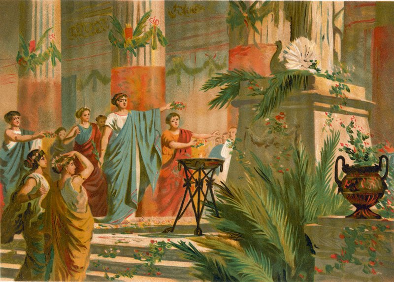 Festivités des matrones romaines - Spanish School