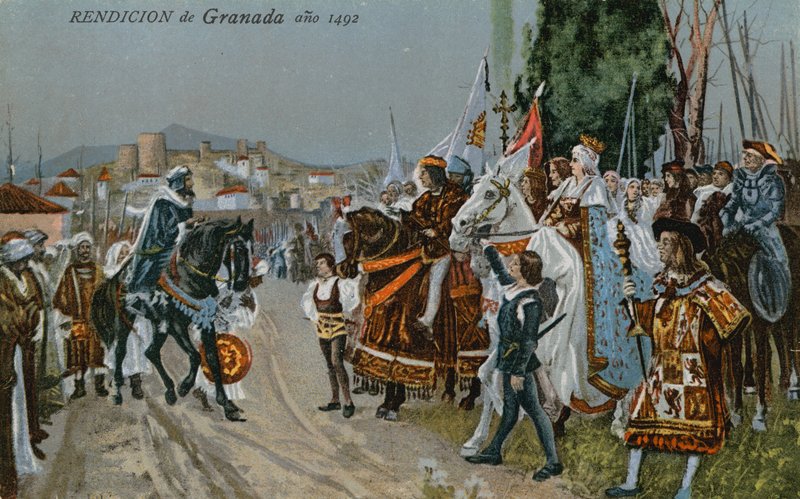 La reddition de Grenade, 1492 - Spanish School