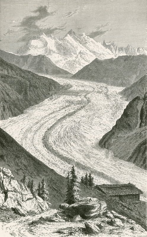 Le glacier du Gorner et le Mont Rose - Swiss School