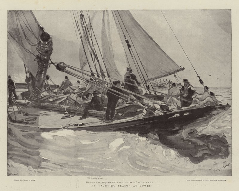 La saison de yachting à Cowes - Sydney Prior Hall