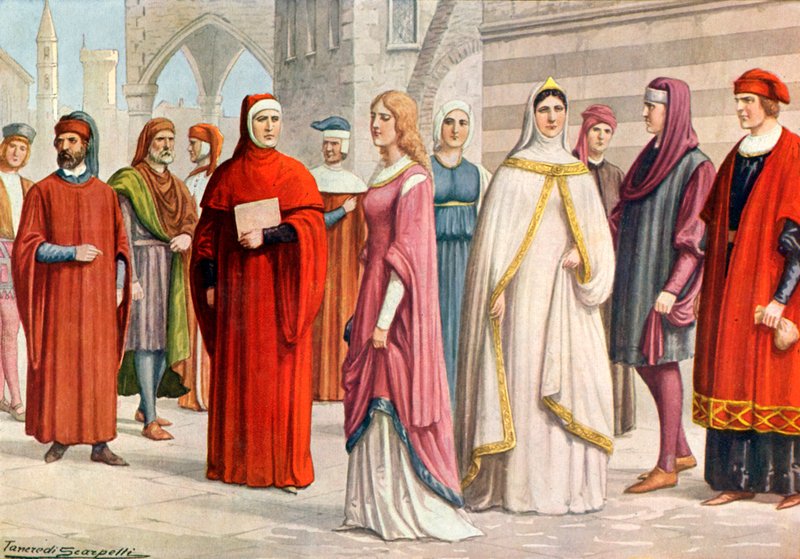 Costumes toscans du XIIIe siècle - Tancredi Scarpelli