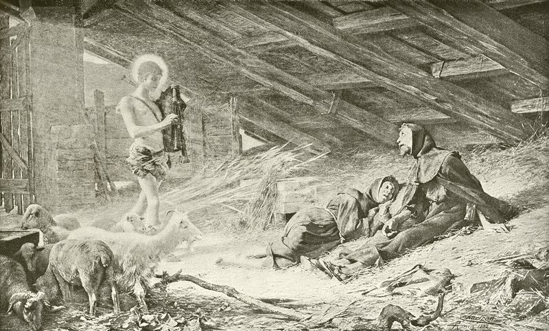 La vision de Saint François (gravure) - Theobald Chartran