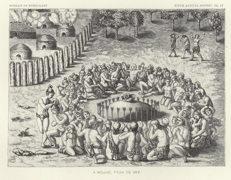 Un tumulus, de De Bry - Theodore de Bry