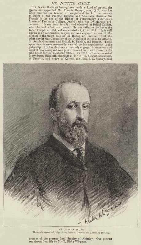 M. Justice Jeune - Theodore Blake Wirgman