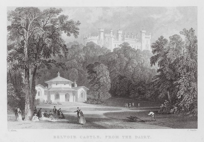 Château de Belvoir, depuis la laiterie - Thomas (after) Allom