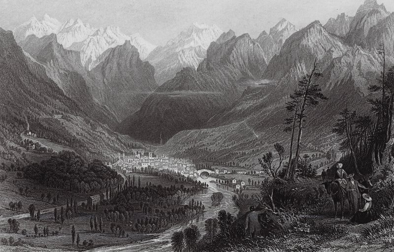 Cauterets, dans les Pyrénées - Thomas (after) Allom