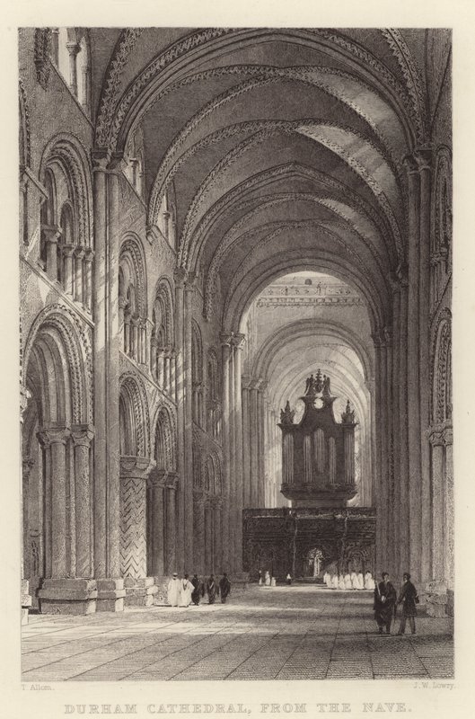 Cathédrale de Durham, depuis la nef - Thomas (after) Allom