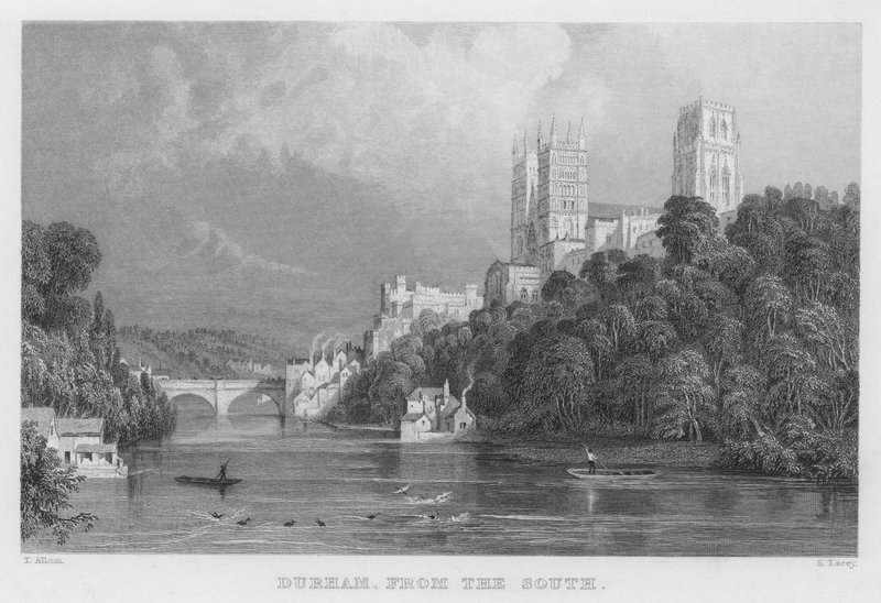 Durham, vue du sud - Thomas (after) Allom