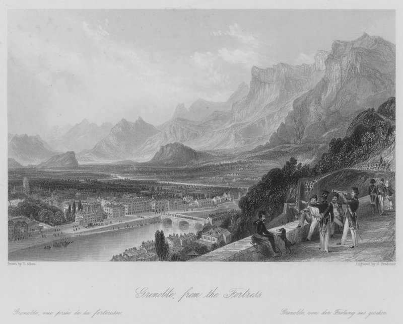 Grenoble, depuis la forteresse (gravure) - Thomas (after) Allom