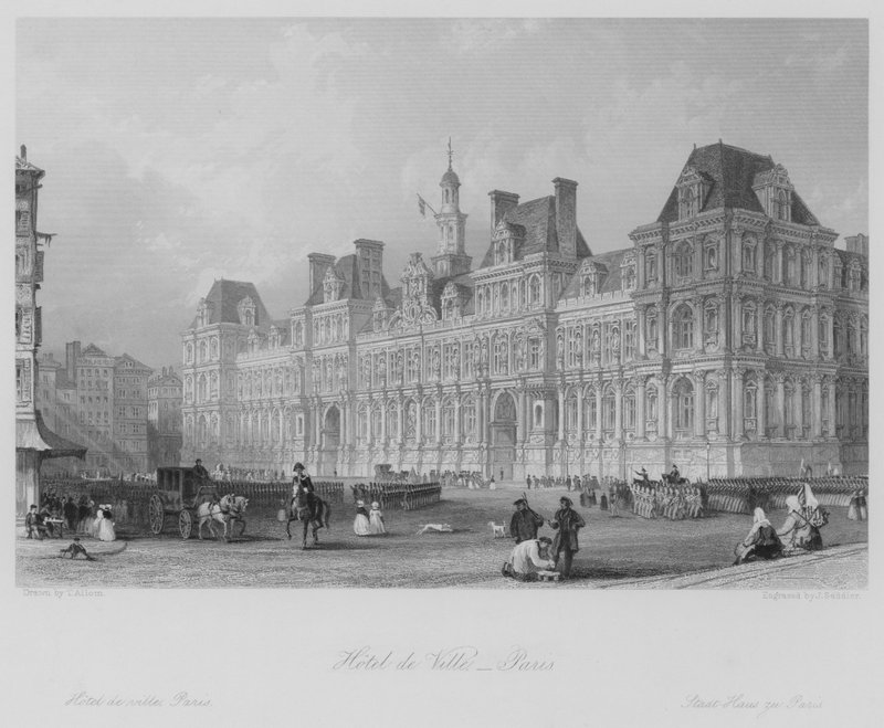 Hôtel de Ville, Paris - Thomas (after) Allom