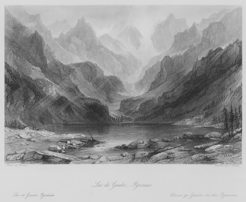 Lac de Gaube, Pyrénées - Thomas (after) Allom