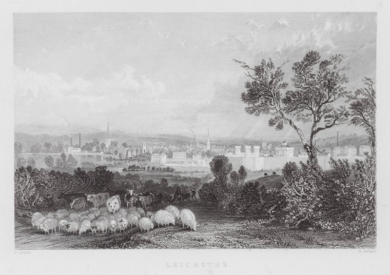 Leicester (gravure) - Thomas (after) Allom
