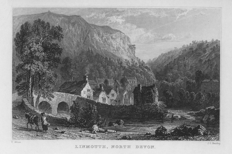 Linmouth, North Devon (gravure) - Thomas (after) Allom
