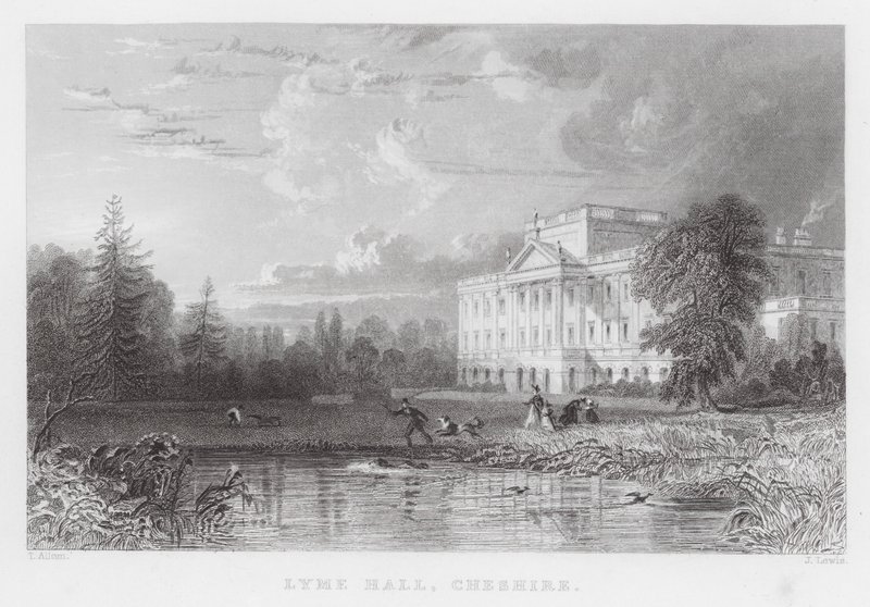 Lyme Hall, Cheshire (gravure) - Thomas (after) Allom