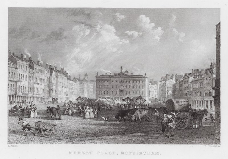 Place du Marché, Nottingham - Thomas (after) Allom