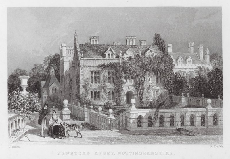 Abbaye de Newstead, Nottinghamshire (gravure) - Thomas (after) Allom