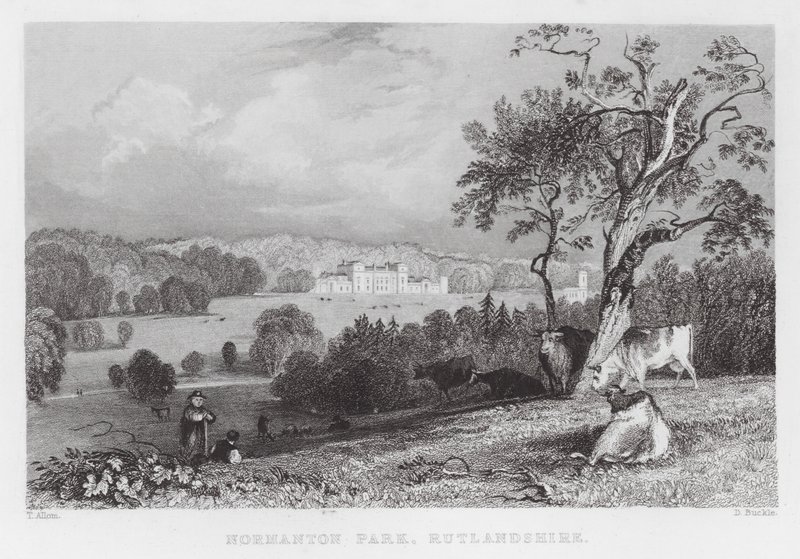 Parc de Normanton, Rutlandshire (gravure) - Thomas (after) Allom