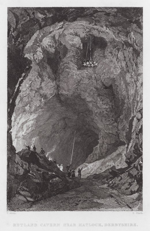Grotte de Rutland, près de Matlock, Derbyshire - Thomas (after) Allom