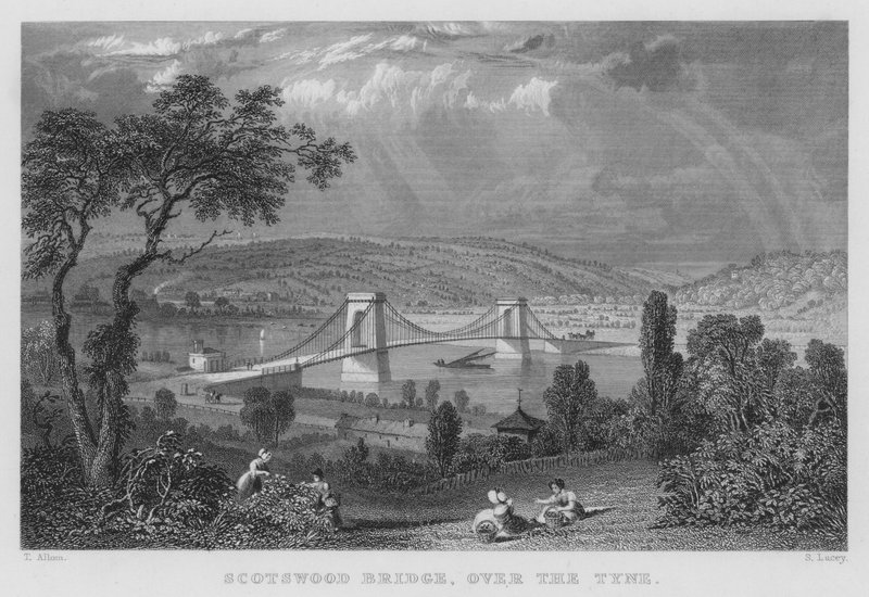Pont de Scotswood, sur la Tyne - Thomas (after) Allom
