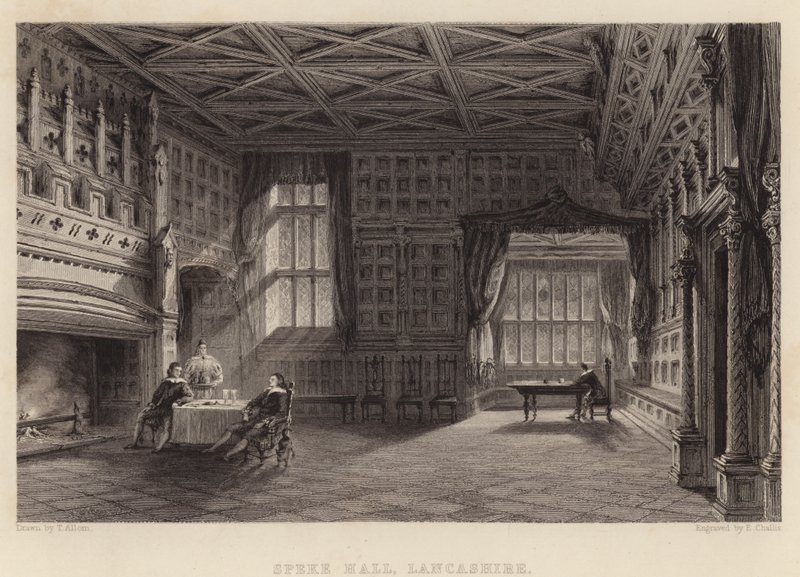 Speke Hall, Lancashire (gravure) - Thomas (after) Allom