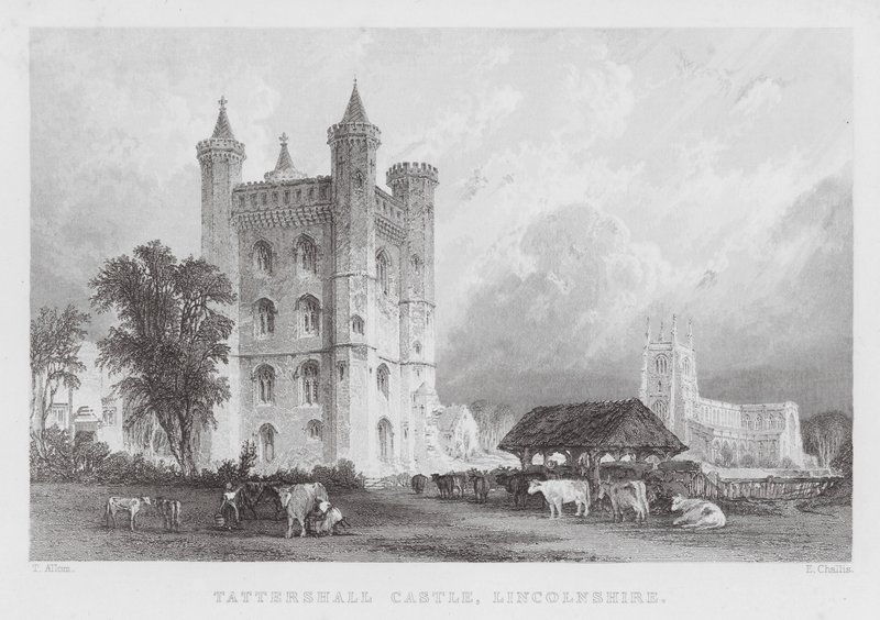 Château de Tattershall, Lincolnshire (gravure) - Thomas (after) Allom