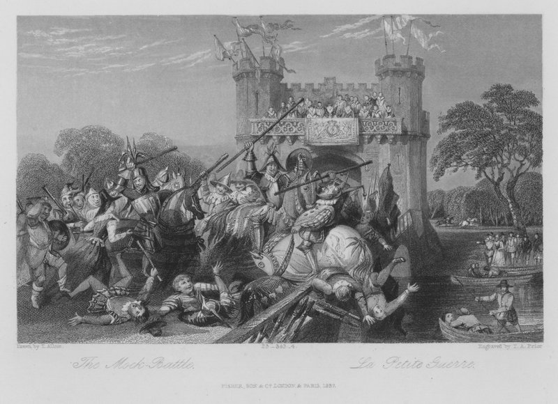 La fausse bataille (gravure) - Thomas (after) Allom