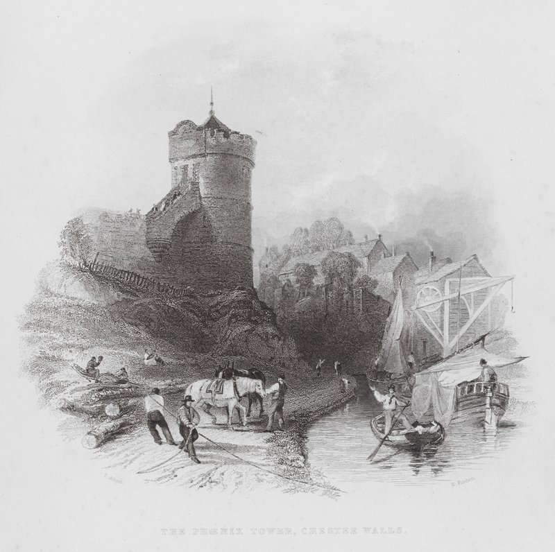 La tour du Phénix, murs de Chester - Thomas (after) Allom