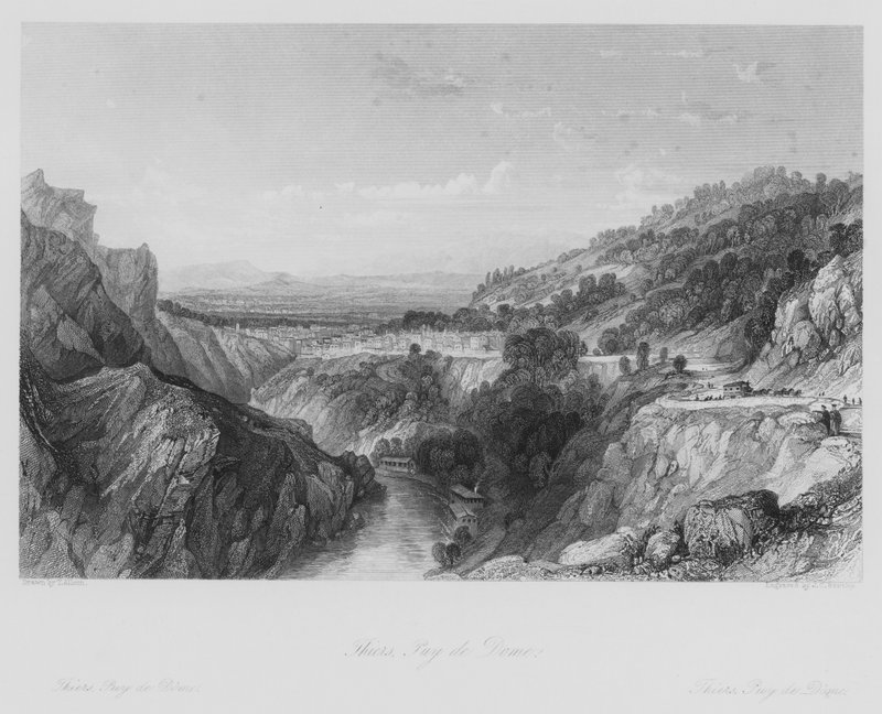 Thiers, Puy-de-Dôme (gravure) - Thomas (after) Allom