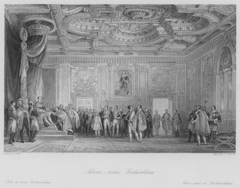 Salle du Trône, Fontainebleau (gravure) - Thomas (after) Allom