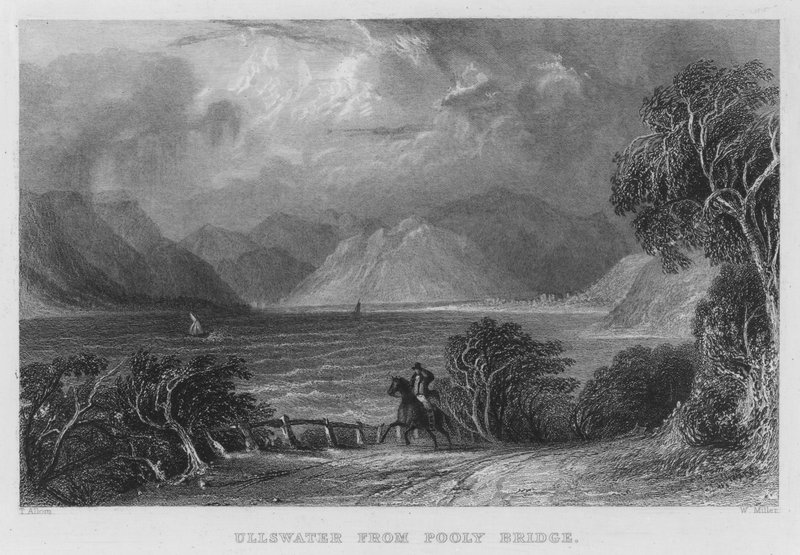 Ullswater depuis Pooly Bridge (gravure) - Thomas (after) Allom