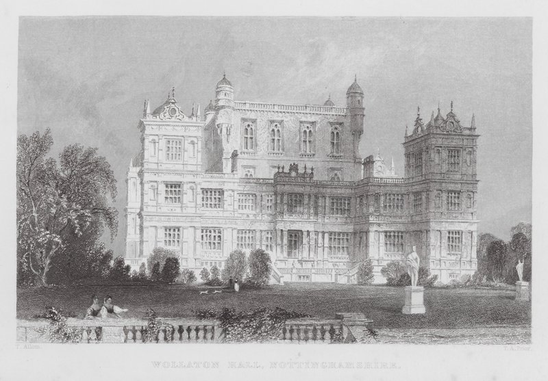 Wollaton Hall, Nottinghamshire (gravure) - Thomas (after) Allom