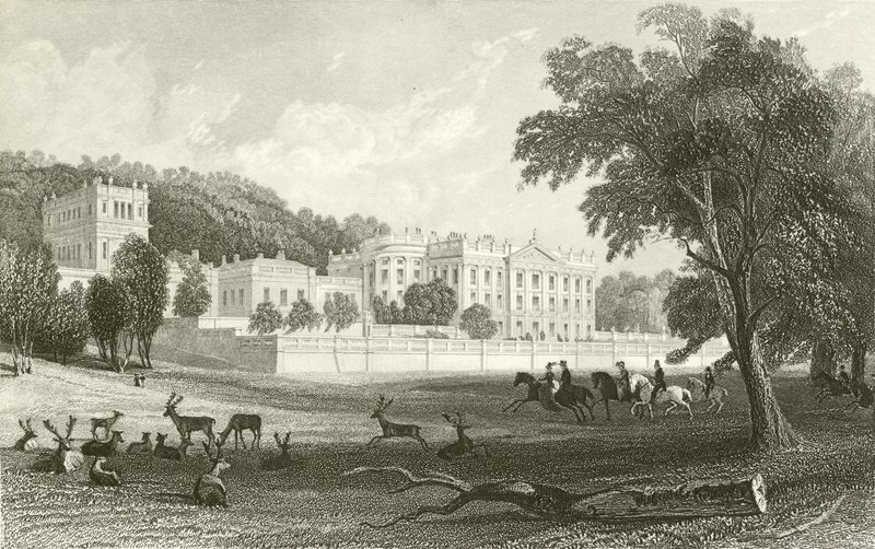 Chatsworth, Derbyshire - Thomas Allom