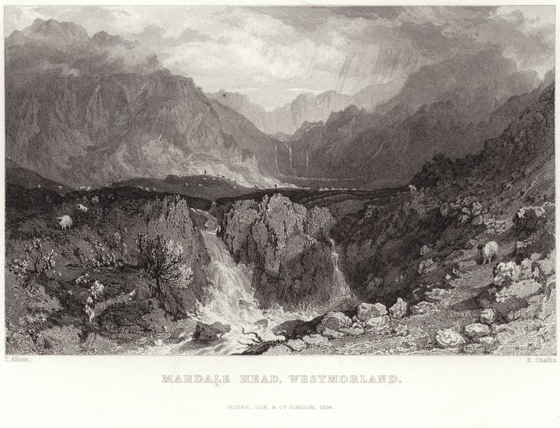Mardale Head en Westmorland - Thomas Allom