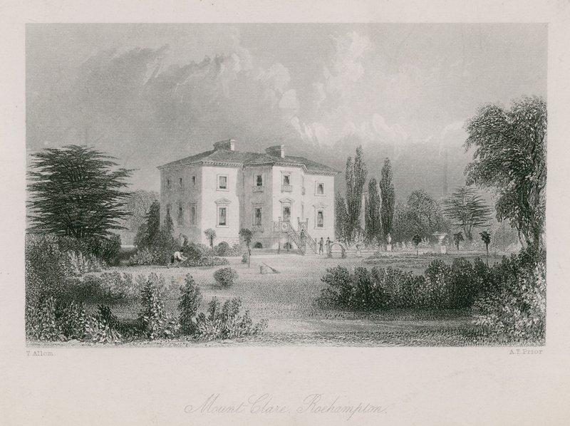 Mont Clare à Roehampton - Thomas Allom