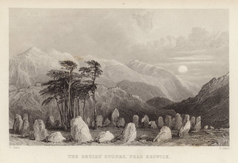 La Pierre des Druides près de Keswick - Thomas Allom