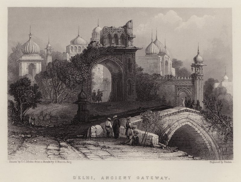 Delhi, ancienne porte - Thomas Colman (after) Dibdin