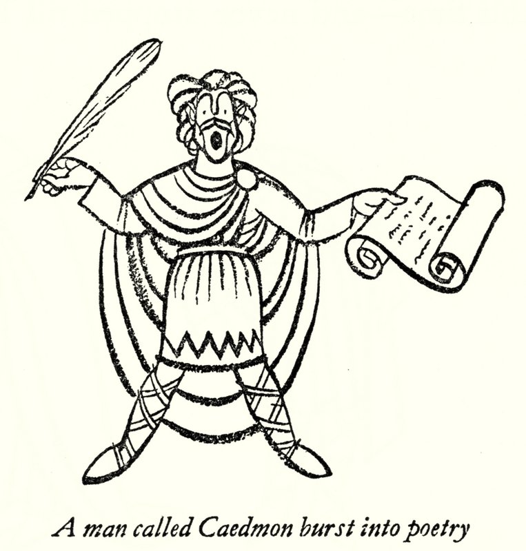 Caedmon (lithographie) - Thomas Derrick