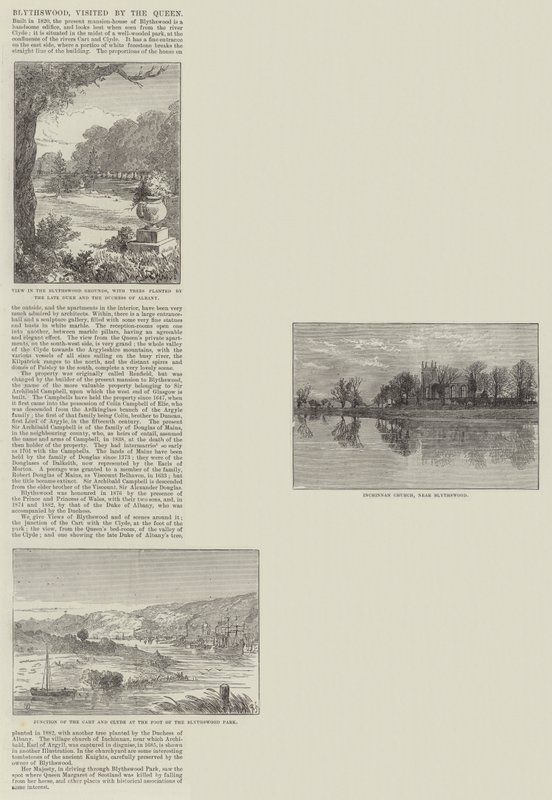 Blythswood, visité par la Reine - Thomas Harrington Wilson