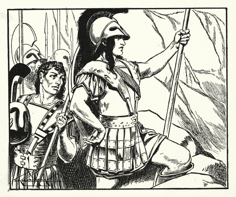 Léonidas (lithographie) - Thomas Heath Robinson