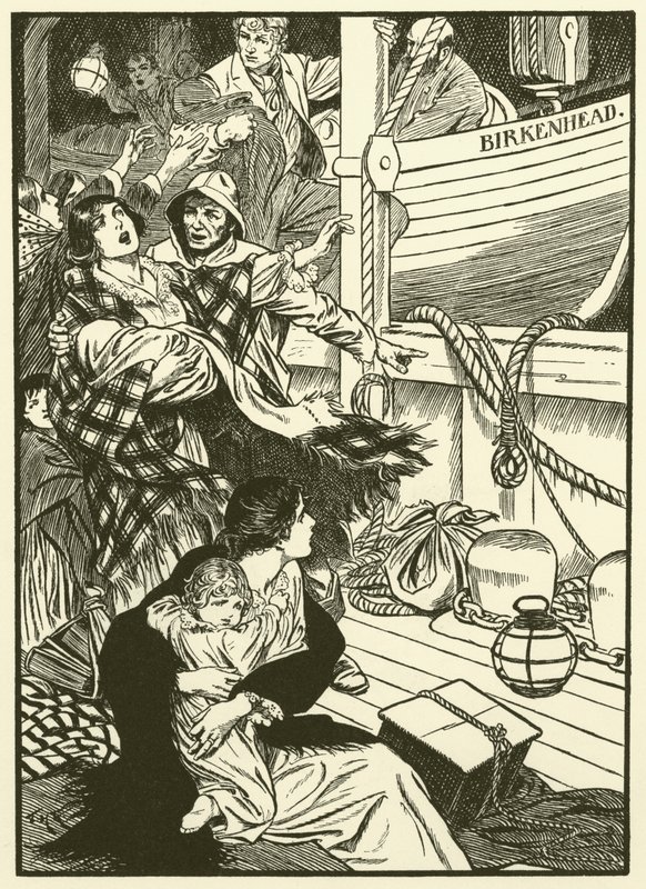 Sauver les femmes et les enfants (gravure) - Thomas Heath Robinson